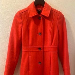 J.Crew Factory Red Wool Coat - Size 0
